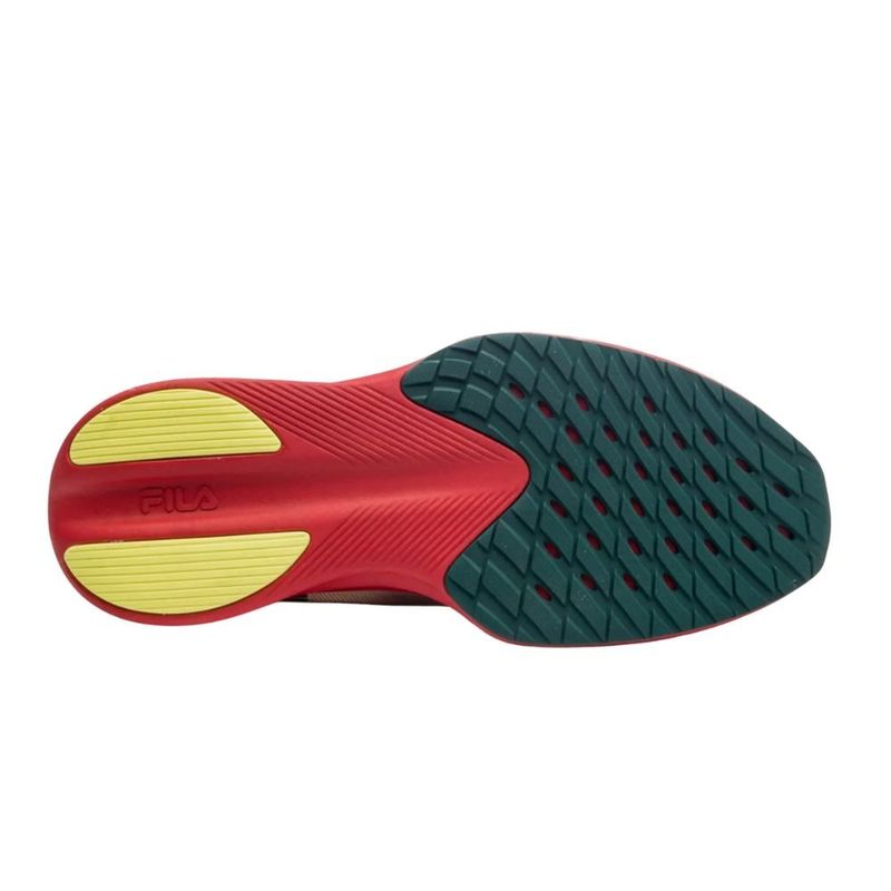 tênis corrida feminino nº34 fila aero skyfoam bege e vermelho (mp)