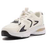 tênis casual feminino nº36 anacapri robusto sporty branco off marinho (mp)
