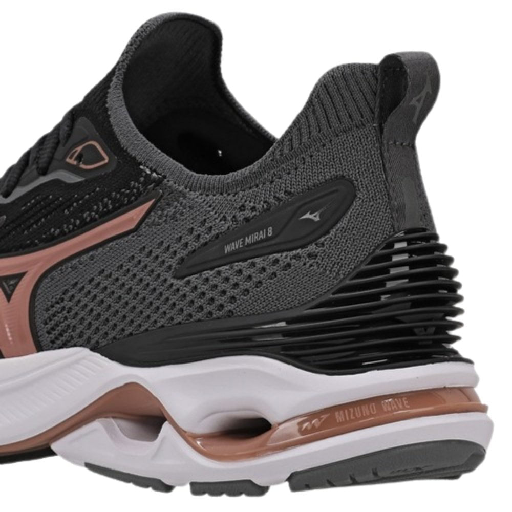 Tênis Corrida Feminino Nº38 Mizuno Wave Mirai 8 Preto
