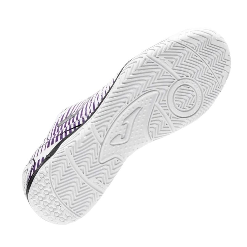 chuteira masculina futsal nº42 joma máxima branco roxo (mp)