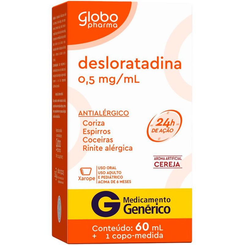 desloratadina 0,5mg/ml 60ml xarope globo