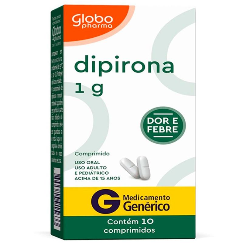 dipirona 1g 10 comprimidos globo