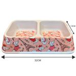 comedouro para pets melamina duplo retangular (mp)