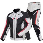 conjunto de 2 peças impermeável jone motociclista g branco j-mbi