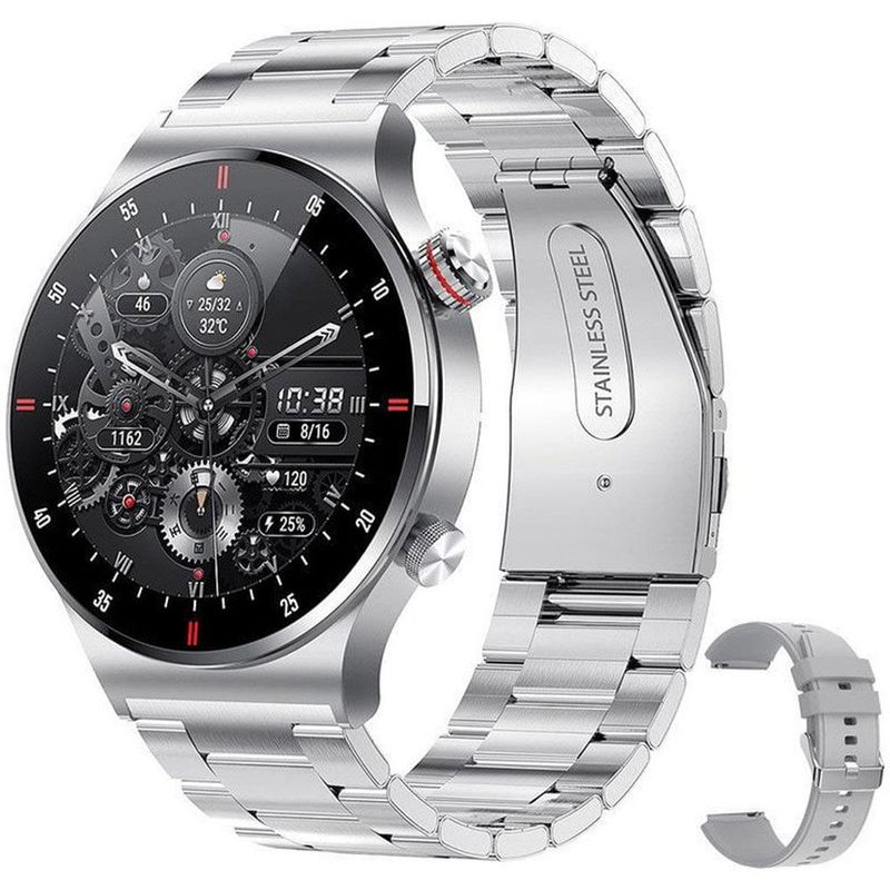 smartwatch jone qw33 wx4602 bluetooth prata j-mbi