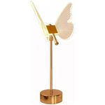luminária de mesa jone led borboleta dourado j-mbi