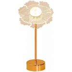 luminária de mesa jone led girassol dourado j-mbi