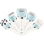 depilador elétrico jone feminino 5 em 1 recarregável azul j-mbi
