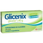 glicenix pediátrico glicerol 1,40g 6 supositórios globo