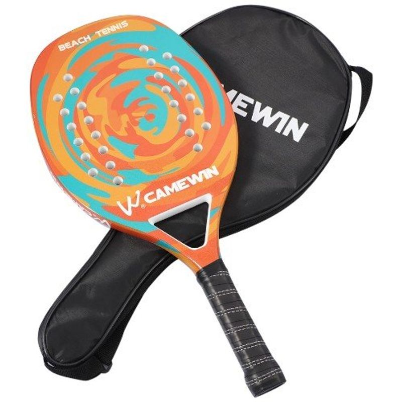 raquete beach tennis camewin laranja j-mbi