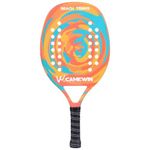 raquete beach tennis camewin laranja j-mbi