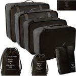 kit organizador para viagem com 7 peças jone preto j-mbi