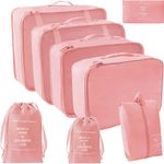 kit organizador para viagem com 7 peças jone rosa j-mbi