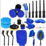 kit para limpeza de carros 26 peças escovas jone azul j-mbi