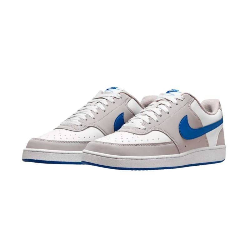 tênis casual masculino nº42 nike court vision low bege e azul (mp)