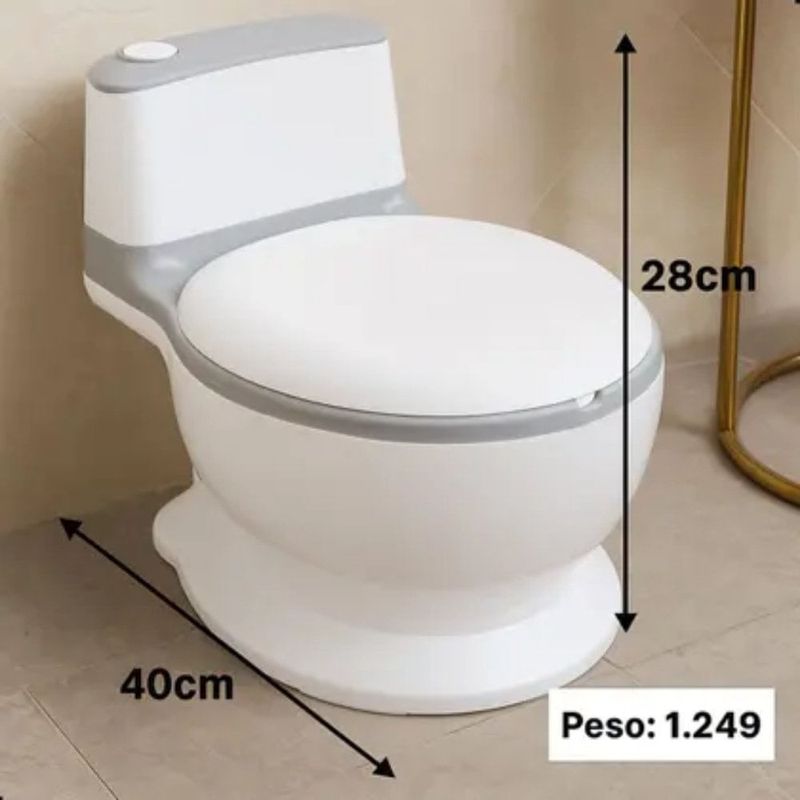 vaso sanitário infantil pimpolho com som até 20kg cinza 301043 (mp)