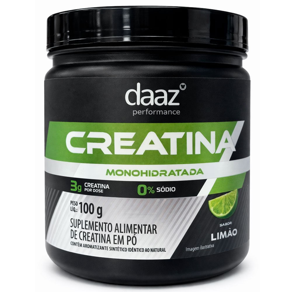 Creatina Monohidratada Daaz 100g Sabor Limão