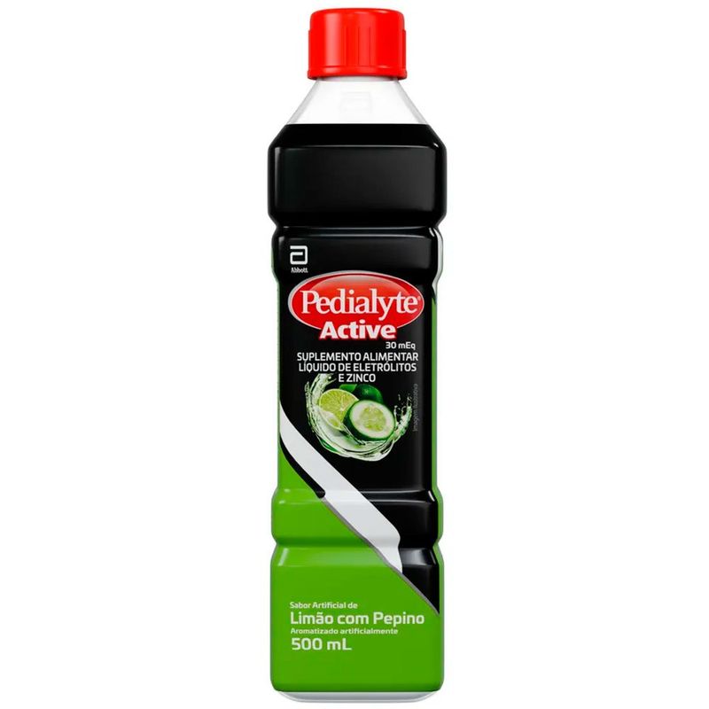 bebida nutricional pedialyte active limão com pepino 500ml