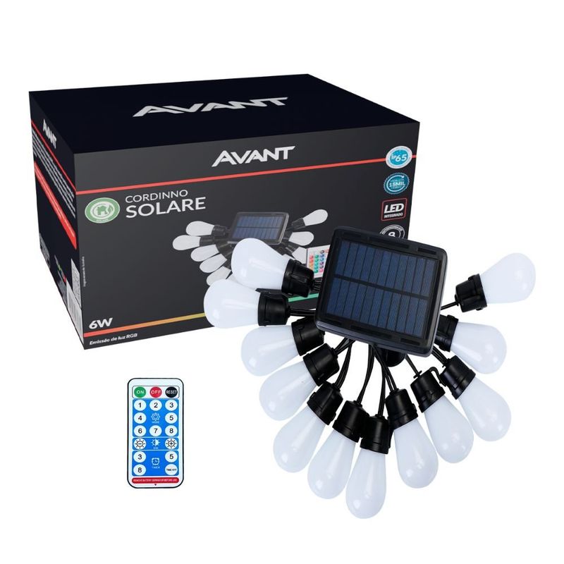 lampada avant led cordao 6w 2700k/6500k rgb colorido cordinno solare (mp)