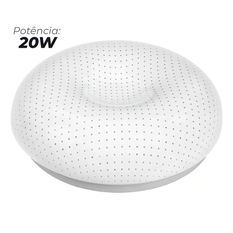 plafon de sobrepor avant led iara 20w 6500k luz branco frio bivolt branco (mp)