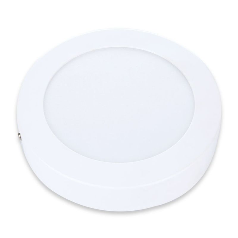 painel redondo de sobrepor avant led 18w 6500k luz branco frio bivolt alu branco (mp)