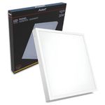 painel quadrado de sobrepor avant led slim 30w 3000k luz amarela bivolt alu branco (mp)