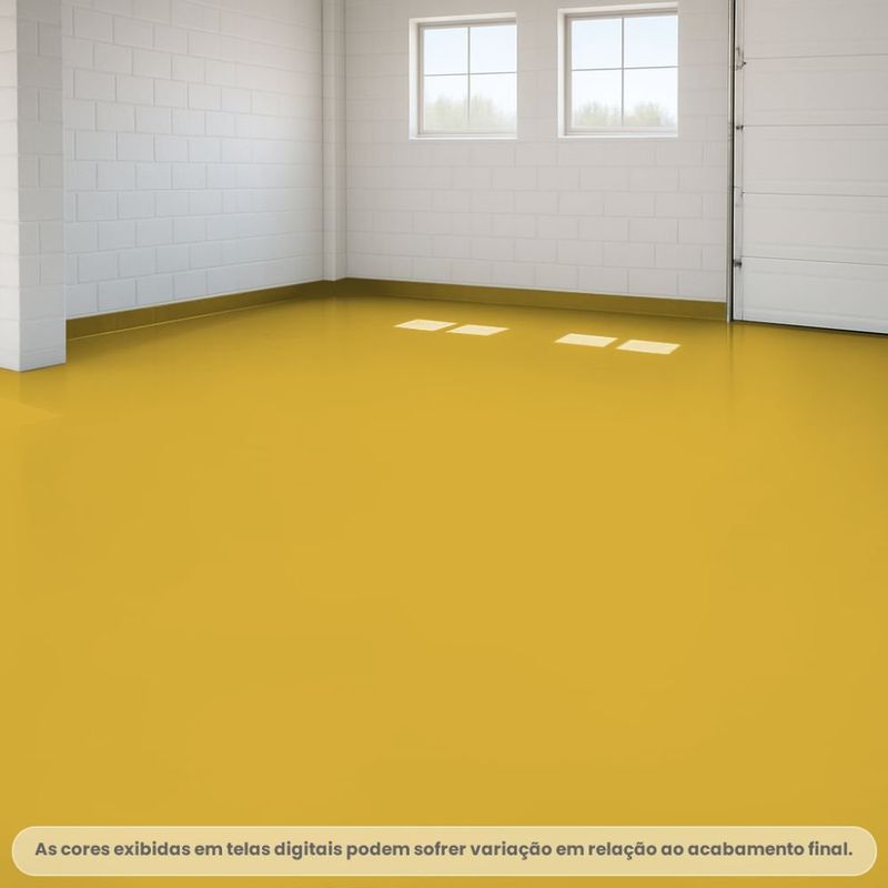 tinta acrilica premium fosca pisos e paredes hidrotintas 3l amarelo demarcacao (mp)