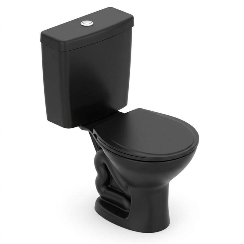 kit vaso sanitario com caixa acoplada e acessorios para instalacao 3/6l saveiro preto celite (mp)