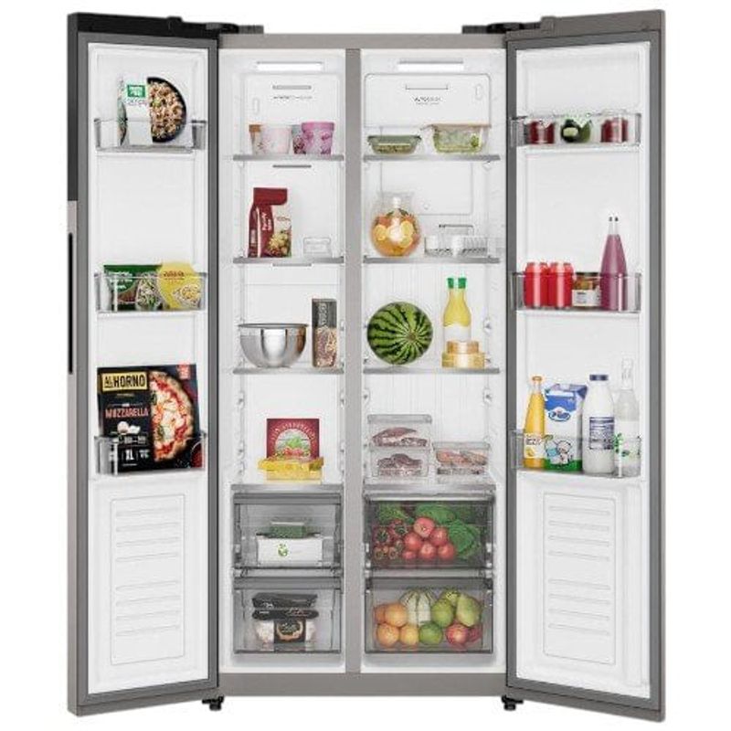 geladeira electrolux side by side frost free 431 litros inox es40s
