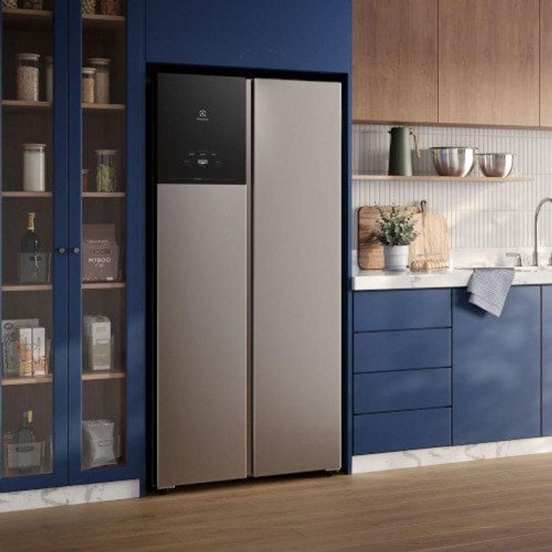 geladeira electrolux side by side frost free 431 litros inox es40s