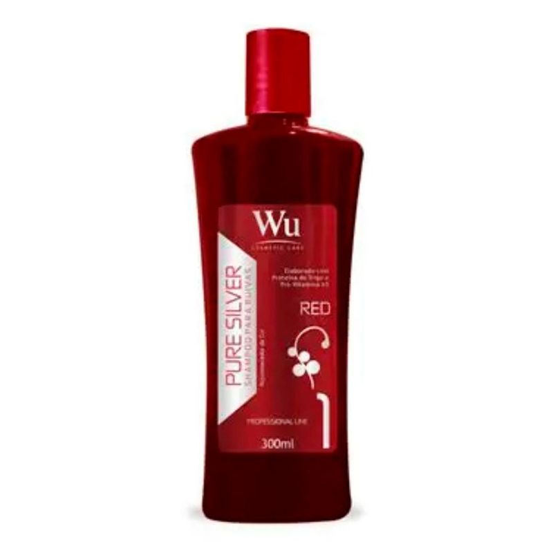shampoo matizador professional wu pure silver red 300ml (mp)