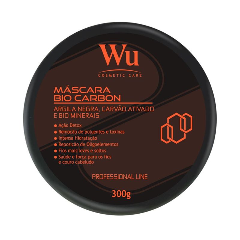 mascara capilar professional wu bio carbon 300g (mp)