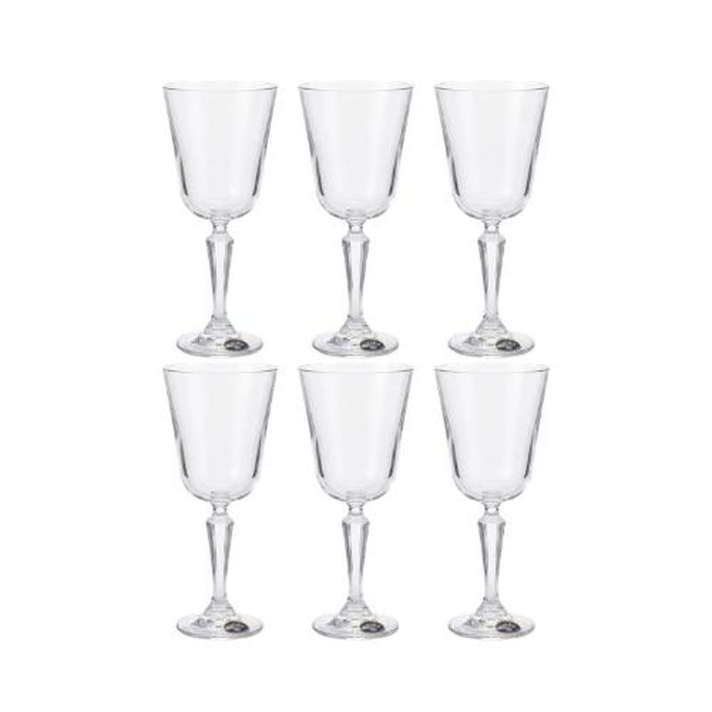 jogo de tacas 6 pecas bohemia cristal 185ml (mp)