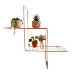 nicho decorativo de parede future 44x44x16cm rose gold (mp)