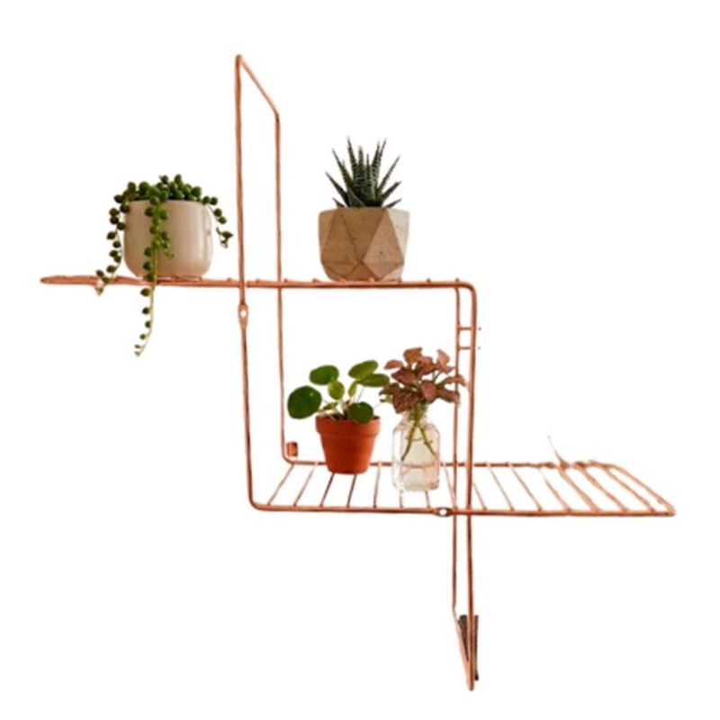 nicho decorativo de parede future 44x44x16cm rose gold (mp)
