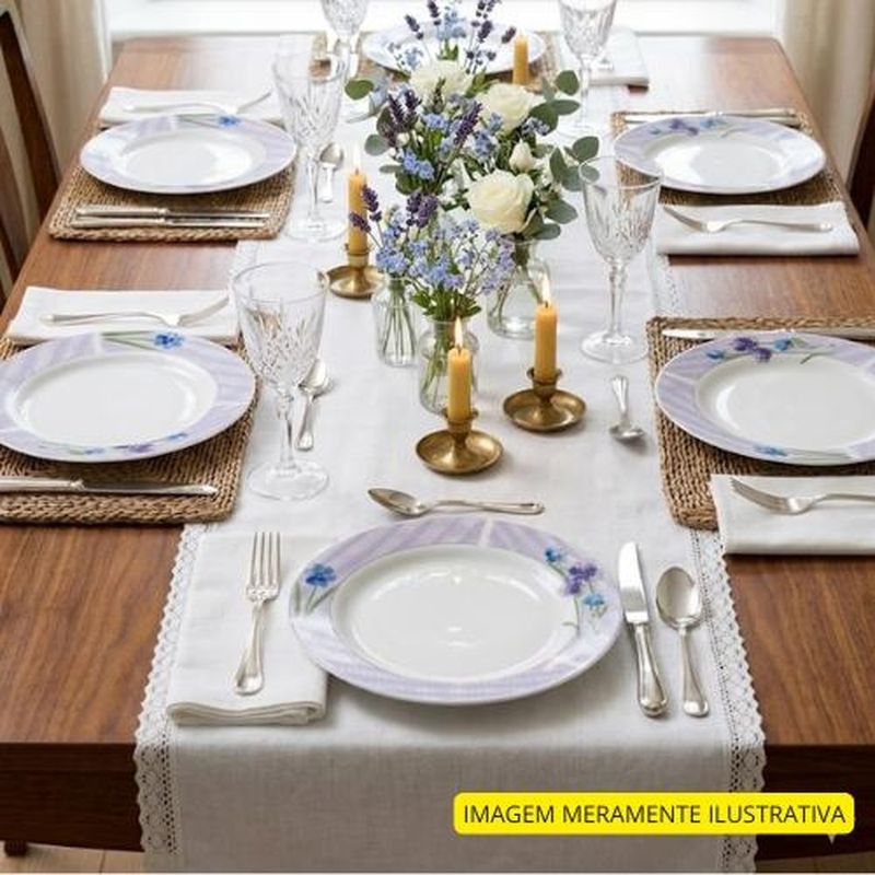 prato raso mizratex 25cm porcelana flores lilas (mp)