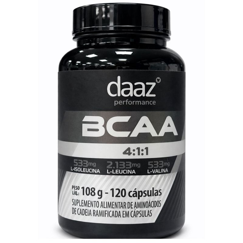 bcaa 4:1:1 daaz performance 120 cápsulas