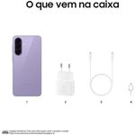 smartphone samsung a57 5g 128gb 8gb ram câmera 50mp ois selfie 12mp ip68 tela super amoled 6.7" nfc lilás