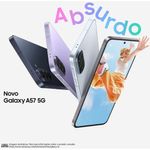 smartphone samsung a57 5g 256gb 8gb ram câmera 50mp ois selfie 12mp ip68 tela super amoled 6.7" nfc azul escuro