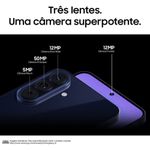 smartphone samsung a57 5g 256gb 8gb ram câmera 50mp ois selfie 12mp ip68 tela super amoled 6.7" nfc azul escuro