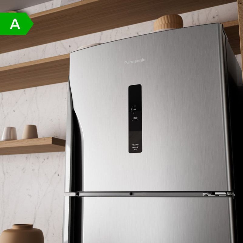 geladeira panasonic inverter frost free 391 litros inox nr-bt44pv3xa