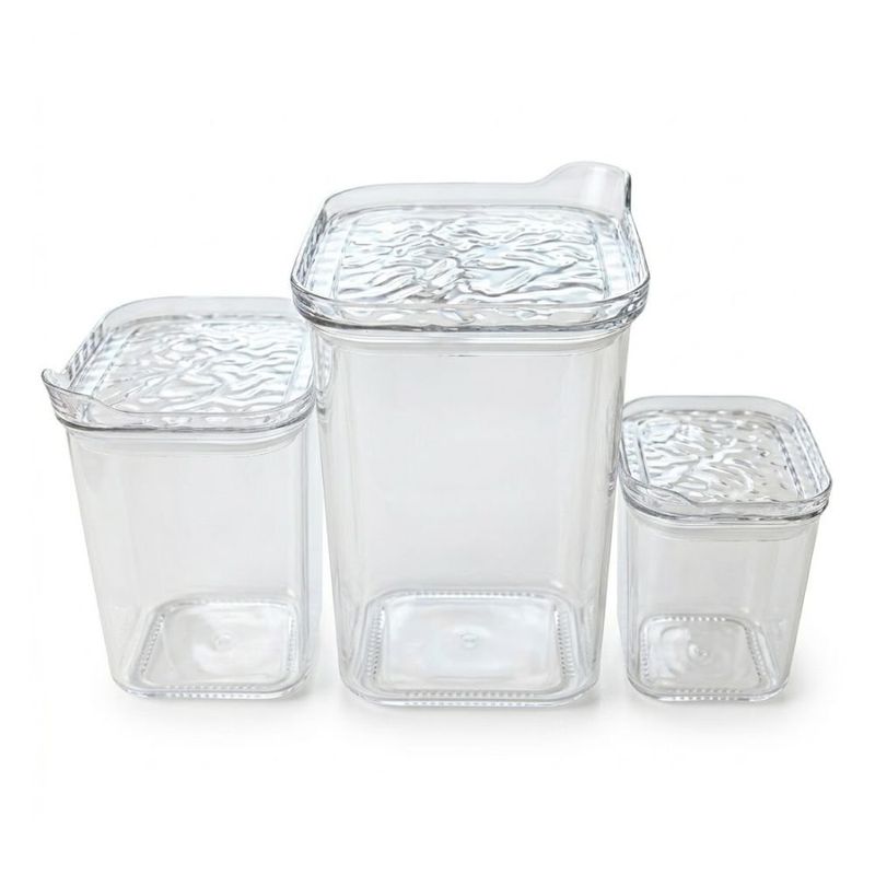 conjunto de potes herméticos top chef 3 peças 0838 (mp)