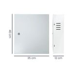 caixa metalica de sobrepor protectm 35x40cm branco (mp)