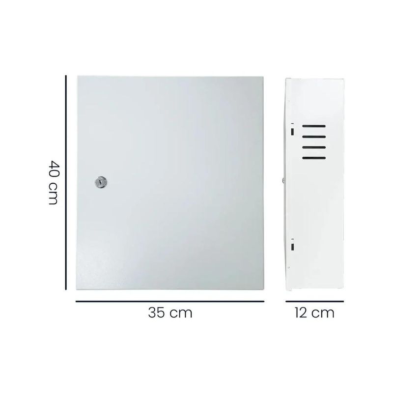 caixa metalica de sobrepor protectm 35x40cm branco (mp)