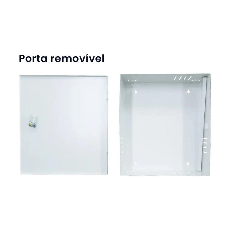 caixa metalica de sobrepor protectm 35x40cm branco (mp)