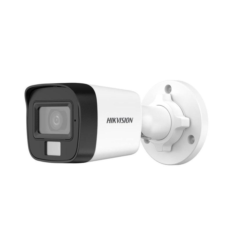 camera de seguranca mini hikvision bullet fixa 5mp com audio e luz ds-2ce16k0t-lpfs (mp)