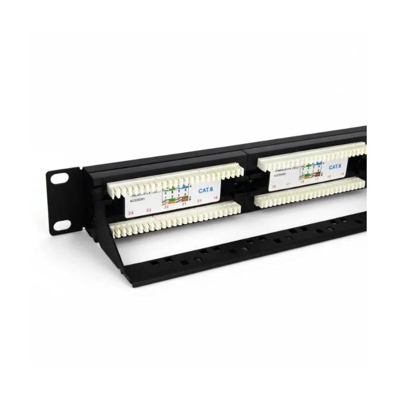 cabo patch panel megatron cat6 24 portas com guia (mp)