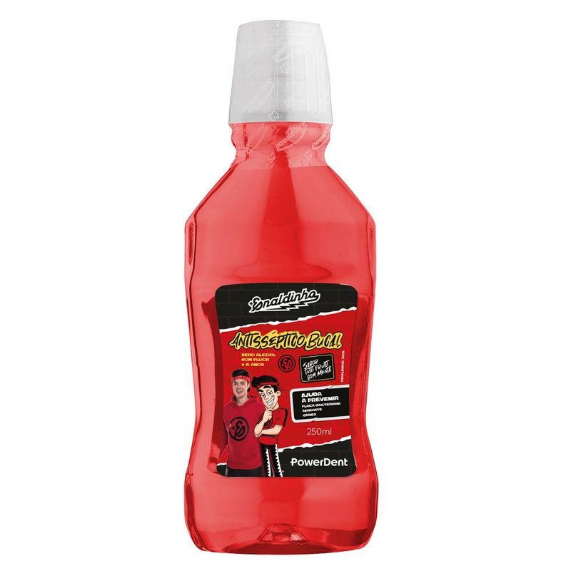 antisséptico bucal powerdent enaldinho tutti frutti com menta 250ml