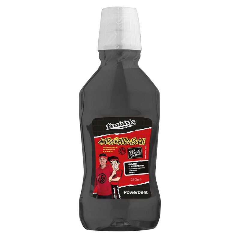 antisséptico bucal powerdent enaldinho tutti frutti com menta 250ml