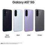 smartphone samsung a57 5g 256gb 8gb ram câmera 50mp ois selfie 12mp ip68 tela super amoled 6.7 nfc cinza